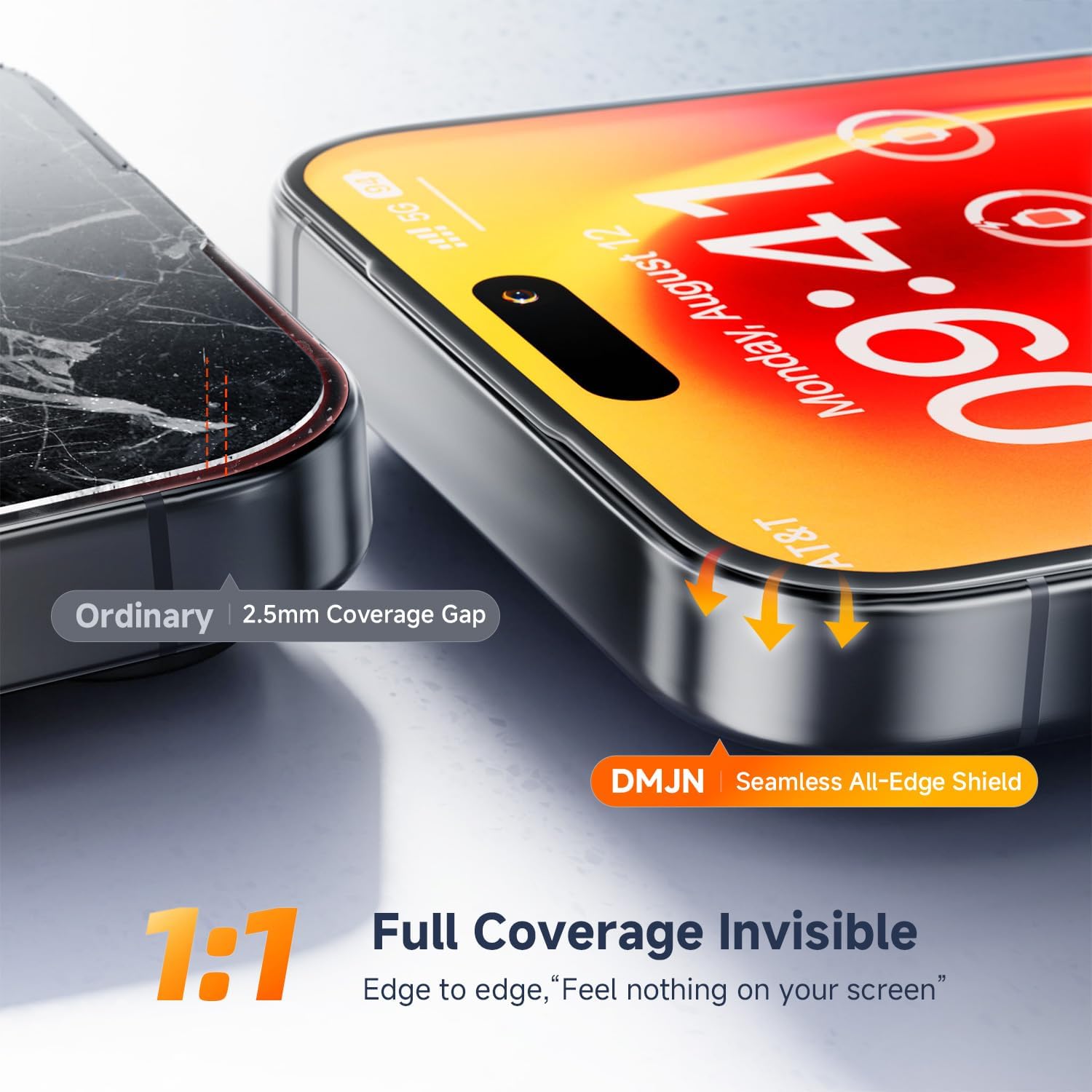 Strongest 9H+ Glass for iPhone 17 Pro Max Screen Protector (13FT Military Grade Shatterproof, Easy Installation) Screen Protector 17 Pro Max Tempered Glass 6.9", Full Edge Coverage, 2025, 2 Pack
