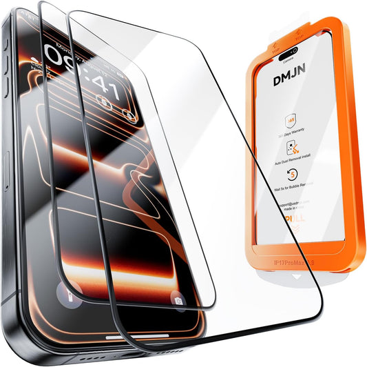 NeverCrack 9H+ Top Glass for iPhone Air Screen Protector (13FT Military Grade Shatterproof & Easy Installation) Screen Protector Air Tempered Glass, Full Edge Coverage, Longest Durable, 2 Pack