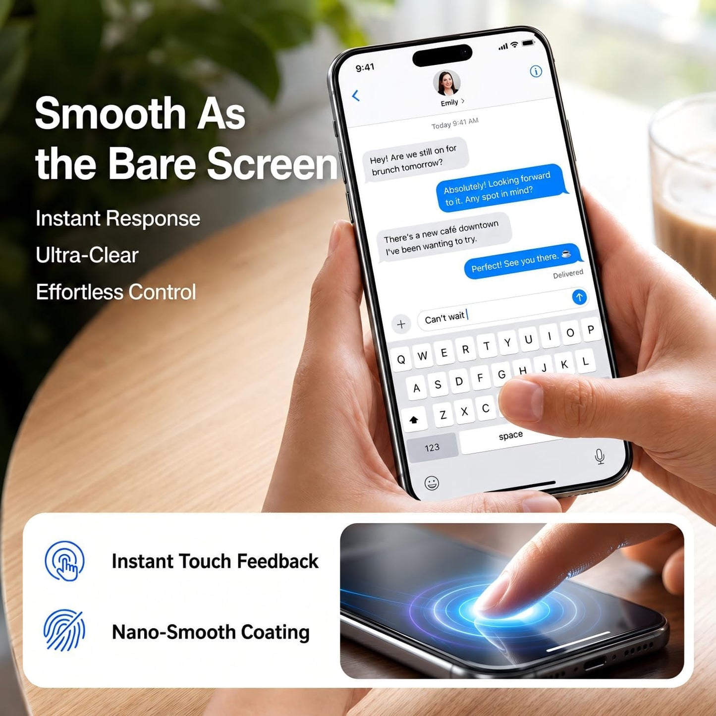 DMJN UNBREAK Designed for iPhone 17 Pro Screen Protector 6,3 Inch (N0.1 Military Grade Shatterproof) Tempered Glass, Easy Installation, Case Friendly, Full Coverage, 9H+ Glass, HD Clear, 2 Pack